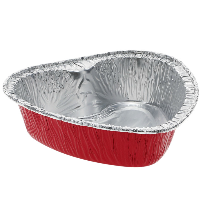 Handi-Foil Red Aluminum Foil Heart Cake Pan (PANS ONLY NO LIDS) 100/CS –